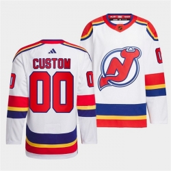 Men Women Youth New Jersey Devils Custom White 2022 23 Reverse Retro Stitched Jersey