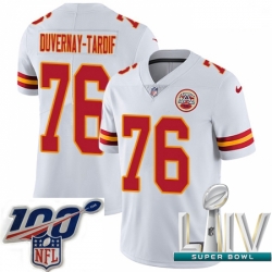 2020 Super Bowl LIV Youth Nike Kansas City Chiefs #76 Laurent Duvernay-Tardif White Vapor Untouchable Limited Player NFL Jersey