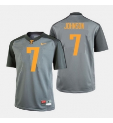 Men Tennessee Volunteers Brandon Johnson College Football Gray Jersey