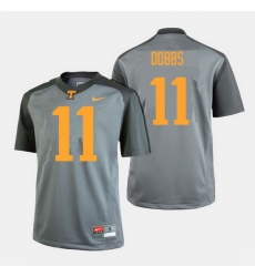 Men Tennessee Volunteers Joshua Dobbs College Football Gray Jersey