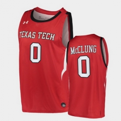 Men Texas Tech Red Raiders Mac Mcclung Alternate Red Basketball 2020 21 Jersey