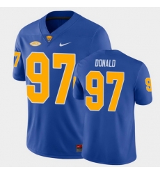 Men Pitt Panthers Aaron Donald College Football Royal Game Jersey