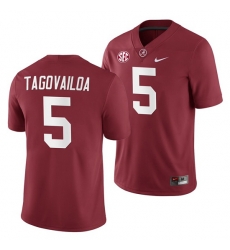 Alabama Crimson Tide Taulia Tagovailoa Crimson 2019 Home Game Jersey NCAA Football