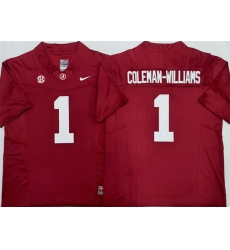 Men Alabama Crimson Tide 1 Ryan Alexander Coleman Williams Jr Red F U S E 2026 Stitched Football Jersey Men Alabama Crimson Tide 1 Ryan Alexander Coleman Williams Jr Red F U S E 2026 Stitched Football Jersey