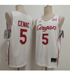 Men Houston Cougars 5 Chris Cenac Jr White Stitched Football Jersey Men Houston Cougars 5 Chris Cenac Jr White Stitched Football Jersey
