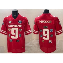 Men Red Football Championship Stitched Jersey