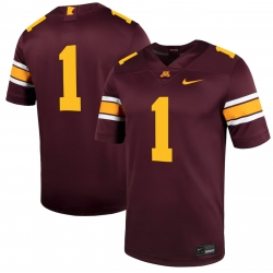 Men's Nike #1 Maroon Minnesota Golden Gophers Untouchable Football Jersey