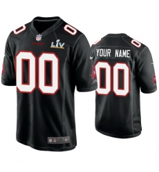 Men Custom Buccaneers Black Super Bowl Lv Game Fashion Jersey