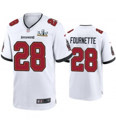 Men Leonard Fournette Buccaneers White Super Bowl Lv Game Jersey