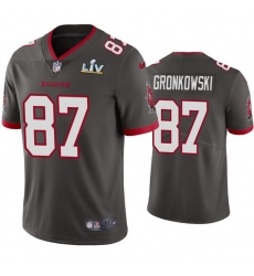 Men Rob Gronkowski Buccaneers Pewter Super Bowl Lv Vapor Limited Jersey