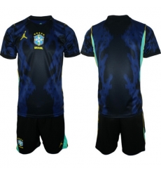 Youth Brazil 2026 FIFA World Cup Blue Away Soccer Jersey BLANK