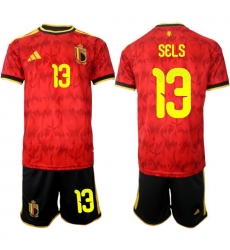 Belgium 2026 FIFA World Cup Soccer Jersey Red #13 SELS