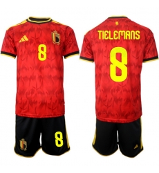 Belgium 2026 FIFA World Cup Soccer Jersey Red #8 TIELEMANS Belgium 2026 FIFA World Cup Soccer Jersey Red #8 TIELEMANS