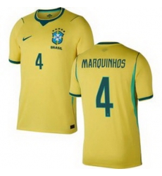 Men 4 Brazil National Team Marquinhos 2026 Home Jersey 1 Men 4 Brazil National Team Marquinhos 2026 Home Jersey 1
