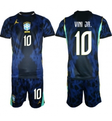 Men Brazil 2026 FIFA World Cup Blue Away Soccer Jersey VINI JR. #10 Men Brazil 2026 FIFA World Cup Blue Away Soccer Jersey VINI JR. #10