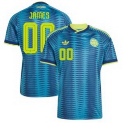 Men Colombia Custom 2026 Away Replica Turquoise Jersey 2