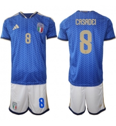 Italy 2026 FIFA World Cup Soccer Jersey Blue #8 CASADEI