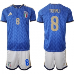 Italy 2026 FIFA World Cup Soccer Jersey Blue #8 TONALI