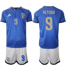 Italy 2026 FIFA World Cup Soccer Jersey Blue #9 RETEGUI
