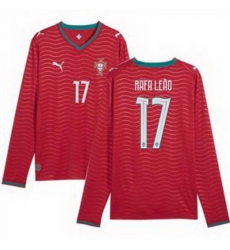 Men 17 Portugal Rafael Leao Home Replica Jersey 2 Men 17 Portugal Rafael Leao Home Replica Jersey 2