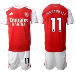 Men Arsenal 2026 Soccer Jerseys Red White #11 MARTINELLI