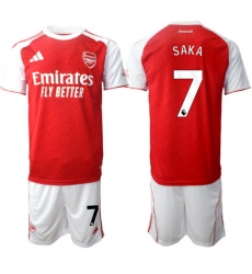 Men Arsenal 2026 Soccer Jerseys Red White #7 SAKA