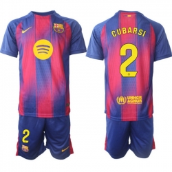Men FC Barcelona 2026 Soccer Jerseys PinkBlue #2 CUBARSI
