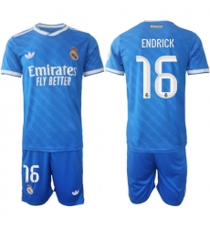 Men Real Madrid 2026 Soccer Jerseys Blue #16 ENDRICK Men Real Madrid 2026 Soccer Jerseys Blue #16 ENDRICK