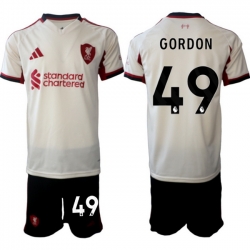 Men Liverpool 2026 Soccer Jerseys Beige #49 GORDON