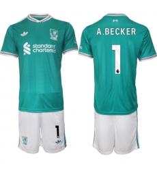 Men Liverpool 2026 Soccer Jerseys Teal #1 A.BECKER Men Liverpool 2026 Soccer Jerseys Teal #1 A.BECKER