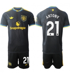 Men Manchester United 2026 Soccer Jerseys Black #21 ANTONY Men Manchester United 2026 Soccer Jerseys Black #21 ANTONY