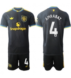 Men Manchester United 2026 Soccer Jerseys Black #4 AMRABAT Men Manchester United 2026 Soccer Jerseys Black #4 AMRABAT