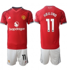 Men Manchester United 2026 Soccer Jerseys Red #11 HOJLUND
