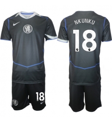 Men Chelsea 2026 Soccer Jerseys DarkGrey #18 NKUNKU