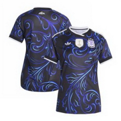 Women 0 Blank Argentina National Team adidas 2026 Away Replica Jersey Black 3