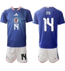 Men Japan 2026 Soccer Jerseys Blue #14 Junya Ito