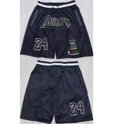 Men Los Angeles Lakers 24 Kobe Bryant Black 2025 Shorts   Men Los Angeles Lakers 24 Kobe Bryant Black 2025 Shorts