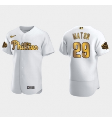 Men Philadelphia Phillies Nick Maton 2022 Mlb All Star Game White Gold Men Jersey