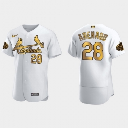 Men St.Louis Cardinals Nolan Arenado 2022 Mlb All Star Game White Gold Men Jersey