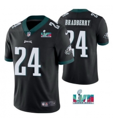 Men Women Youth Toddler Philadelphia Eagles 24 James Bradberry Black Super Bowl LVII Vapor Untouchable Limited Stitched Jersey