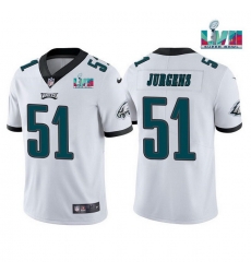 Men Women Youth Toddler Philadelphia Eagles 51 Cam Jurgens White Super Bowl LVII Vapor Untouchable Limited Stitched Jersey