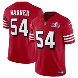 Youth San Francisco 49ers 54 Fred Warner New Red 2023 F U S E  Vapor Untouchable Limited Stitched Football 2024 Super Bowl LVIII Jersey