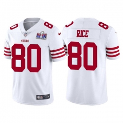 Men San Francisco 49ers 80 Jerry Rice 2023 New White Vapor Untouchable Stitched Football 2024 Super Bowl LVIII Jersey