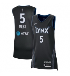 Women Minnesota Lynx Olivia Miles #5 Black Stitched Basketball WNBA Jersey