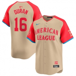 Men American League 16 Jarren Duran Cream 2024 All Star Limited Stitched Baseball Jersey