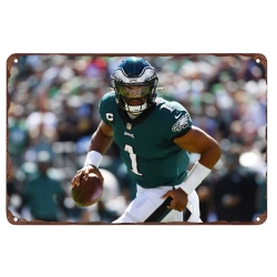 Philadelphia Eagles Aluminum Sign 12x8 Inch Jalen Hurts 004