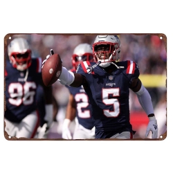 New England Patriots Aluminum Sign 12x8 Inch Jabrill Peppers 001