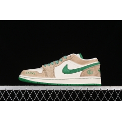 AIR JORDAN 1 LOW WHITE GREEN BROWN