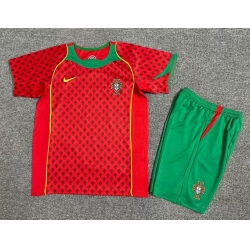 Youth Retro Soccer Jerseys Portugal Red