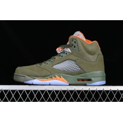 AIR JORDAN 5 RETRO OLIVE GREY GREEN ORANGE DD0587 308